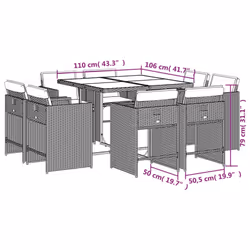 VidaXL 3277965 set mobili da esterno - Vista aggiuntiva 8