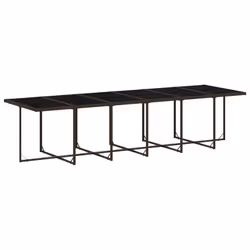 vidaXL Set da Pranzo da Giardino 17 pz con Cuscini Marrone Polyrattan - Vista aggiuntiva 3