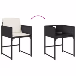 VidaXL 3278022 set mobili da esterno Nero - Vista aggiuntiva 8