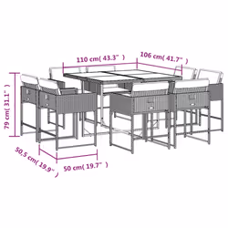 VidaXL 3278145 set mobili da esterno - Vista aggiuntiva 8