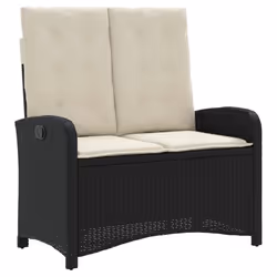 Set da Pranzo da Giardino 4 pz con Cuscini Nero in Polyrattancod mxl 90632 - Vista aggiuntiva 3