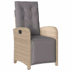 Set da Pranzo da Giardino 4 pz con Cuscini Beige in Polyrattancod mxl 90549 - Vista aggiuntiva 3