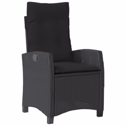 Set da Pranzo da Giardino 3 pz con Cuscini Nero in Polyrattancod mxl 90891 - Vista aggiuntiva 3