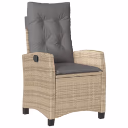 Set da Pranzo da Giardino 4 pz con Cuscini Beige in Polyrattancod mxl 114383 - Vista aggiuntiva 3