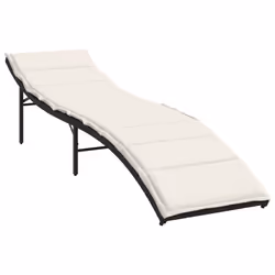 VidaXL 3277301 sedia da esterno Salone Seduta imbottita Rattan sintetico, Acciaio Crema, Bianco