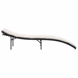 VidaXL 3277301 sedia da esterno Salone Seduta imbottita Rattan sintetico, Acciaio Crema, Bianco - Vista aggiuntiva 5
