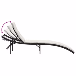 VidaXL 3277301 sedia da esterno Salone Seduta imbottita Rattan sintetico, Acciaio Crema, Bianco - Vista aggiuntiva 7