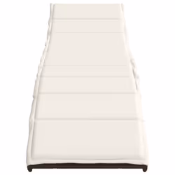 VidaXL 3277302 sedia da esterno Terrazzo Seduta imbottita Rattan sintetico, Acciaio Crema, Bianco - Vista aggiuntiva 4