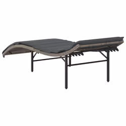 VidaXL 3277303 sedia da esterno Salone Seduta imbottita Rattan sintetico, Acciaio Grigio - Vista aggiuntiva 6