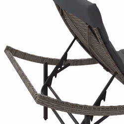 VidaXL 3277303 sedia da esterno Salone Seduta imbottita Rattan sintetico, Acciaio Grigio - Vista aggiuntiva 8