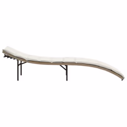VidaXL 3277304 sedia da esterno Terrazzo Seduta imbottita Rattan sintetico, Acciaio Crema, Bianco - Vista aggiuntiva 5