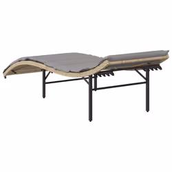 VidaXL 3277305 sedia da esterno Terrazzo Seduta imbottita Rattan sintetico, Acciaio Grigio - Vista aggiuntiva 6