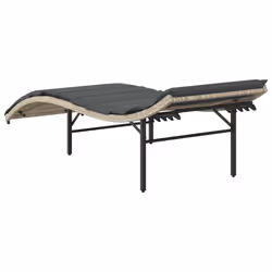 VidaXL 3277306 sedia da esterno Salone Seduta imbottita Rattan sintetico, Acciaio Grigio - Vista aggiuntiva 6