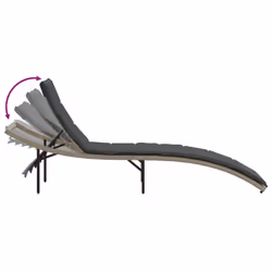 VidaXL 3277306 sedia da esterno Salone Seduta imbottita Rattan sintetico, Acciaio Grigio - Vista aggiuntiva 7