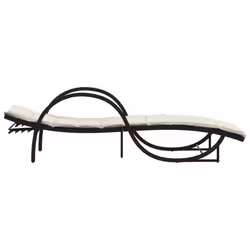 VidaXL 3277307 sedia da esterno Salone Seduta imbottita Rattan sintetico, Acciaio Crema, Bianco - Vista aggiuntiva 5