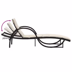 VidaXL 3277307 sedia da esterno Salone Seduta imbottita Rattan sintetico, Acciaio Crema, Bianco - Vista aggiuntiva 7