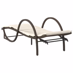 VidaXL 3277308 sedia da esterno Terrazzo Seduta imbottita Rattan sintetico, Acciaio Crema, Bianco - Vista aggiuntiva 6
