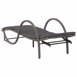 VidaXL 3277309 sedia da esterno Salone Seduta imbottita Rattan sintetico, Acciaio Grigio - Vista aggiuntiva 6