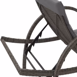 VidaXL 3277309 sedia da esterno Salone Seduta imbottita Rattan sintetico, Acciaio Grigio - Vista aggiuntiva 8