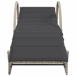 VidaXL 3277312 sedia da esterno Salone Seduta imbottita Rattan sintetico, Acciaio Grigio - Vista aggiuntiva 4