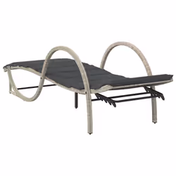 VidaXL 3277312 sedia da esterno Salone Seduta imbottita Rattan sintetico, Acciaio Grigio - Vista aggiuntiva 6