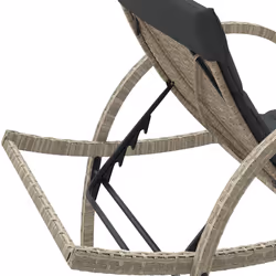 VidaXL 3277312 sedia da esterno Salone Seduta imbottita Rattan sintetico, Acciaio Grigio - Vista aggiuntiva 8