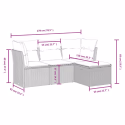 VidaXL 3263114 set mobili da esterno - Vista aggiuntiva 4