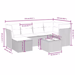 VidaXL 3263176 set mobili da esterno - Vista aggiuntiva 4