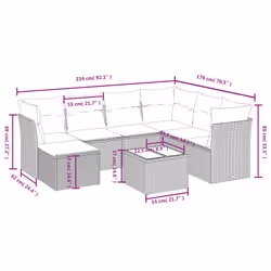 VidaXL 3263211 set mobili da esterno