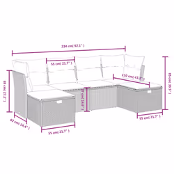 VidaXL 3263232 set mobili da esterno - Vista aggiuntiva 4