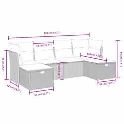 VidaXL 3263238 set mobili da esterno - Vista aggiuntiva 4