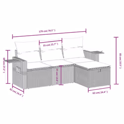 VidaXL 3263754 set mobili da esterno - Vista aggiuntiva 4