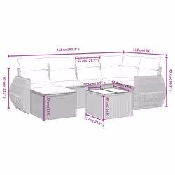 VidaXL 3264106 set mobili da esterno - Vista aggiuntiva 4