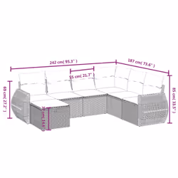 VidaXL 3264145 set mobili da esterno - Vista aggiuntiva 4