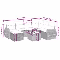 VidaXL 3264152 set mobili da esterno - Vista aggiuntiva 4