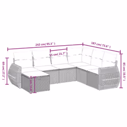 VidaXL 3264155 set mobili da esterno - Vista aggiuntiva 4