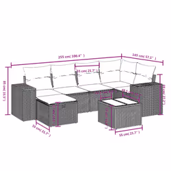 VidaXL 3264411 set mobili da esterno - Vista aggiuntiva 4