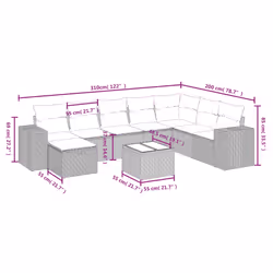 VidaXL 3264514 set mobili da esterno - Vista aggiuntiva 4