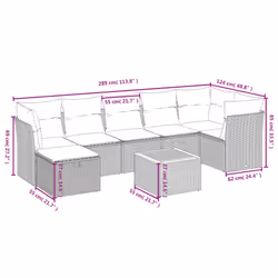VidaXL 3264763 set mobili da esterno - Vista aggiuntiva 4