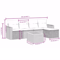 VidaXL 3264828 set mobili da esterno - Vista aggiuntiva 4