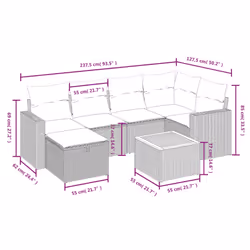 VidaXL 3264839 set mobili da esterno - Vista aggiuntiva 4