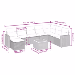 VidaXL 3264874 set mobili da esterno