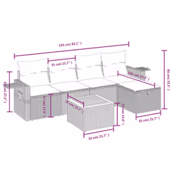 VidaXL 3264944 set mobili da esterno - Vista aggiuntiva 4