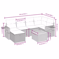 VidaXL 3264947 set mobili da esterno - Vista aggiuntiva 4