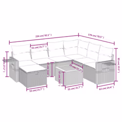 VidaXL 3264965 set mobili da esterno