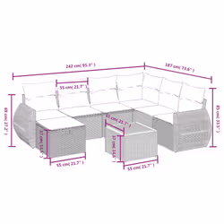 VidaXL 3265067 set mobili da esterno
