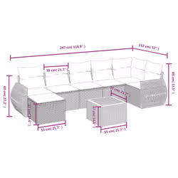 VidaXL 3265076 set mobili da esterno - Vista aggiuntiva 4