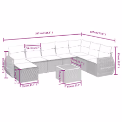 VidaXL 3265095 set mobili da esterno