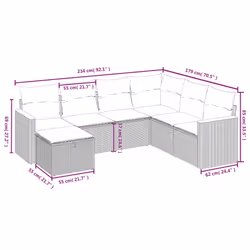 VidaXL 3265329 set mobili da esterno