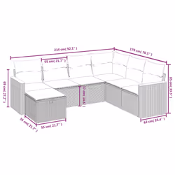 VidaXL 3265332 set mobili da esterno - Vista aggiuntiva 4